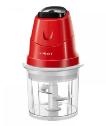 Tocator SELANI Volum 0.7L, Putere 250W Bol din plastic, Rosu - Img 1