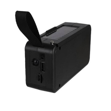 Boxa portabila, Radio, Incarcare solara, Bluetooth, Lanterna, USB, Card, AUX, Negru - Img 5