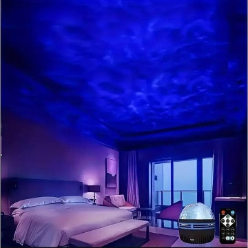 Proiector cu lumina color, LED rotativsi cu muzica, USB, telecomanda, 8,1 cm, Multicolor - Img 2