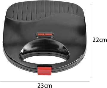 Sandwich maker Waffer, Vafe, Gratar, Panini, 750 W, Negru - Img 2