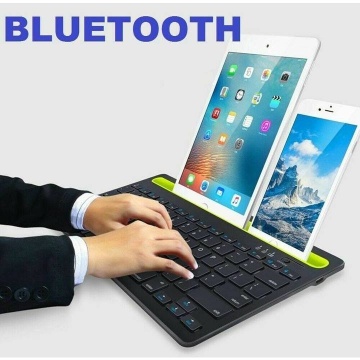 Tastatura Wireless 5.0 Selani cu suport, Multi-sistem, Distanta de lucru 10 metri, Dimensiune 28 x 16 cm, Negru - Img 2