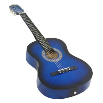 Chitara clasica din lemn, Pentru copii, Rezistenta, 63 cm, Albastru - Img 1