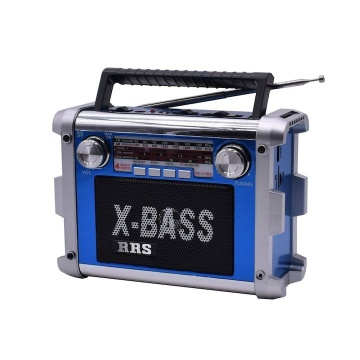 Radio cu Bluetooth, Portabil Cu Acumulator, Mp3, TF/ SD/ USB, FM, AM, SW1, SW2, AUX, Lanterna, Albastru - Img 1
