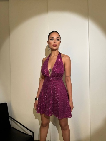 Rochie part dress Poppy, Fuchsia - Img 1