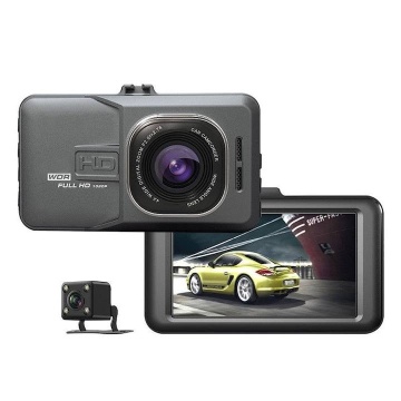 Camera auto DVR, FullHD 1080p, G-senzor, 3 inch LCD, Unghi de filmare 170 grade, Negru - Img 1