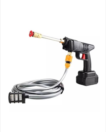 Dispozitiv De Spalat Cu Presiune Tip Pistol, 2 Acumulatoare Reincarcabil, Maner Ergonomic, Recipient Spuma, Filtru si Duze Incluse, Geanta De Transport Rezistenta, Negru - Img 4