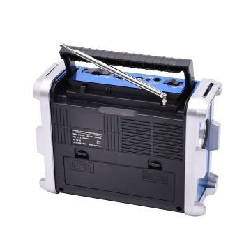 Radio cu Bluetooth, Portabil Cu Acumulator, Mp3, TF/ SD/ USB, FM, AM, SW1, SW2, AUX, Lanterna, Albastru - Img 2