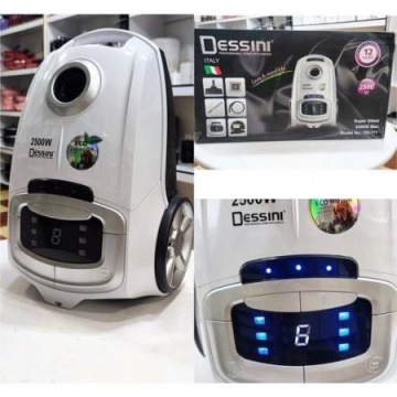 Aspirator DESSINI 2500W, cu filtru de aer HEPA si LED Display, cablu 5 m, alb DS777N - Img 3