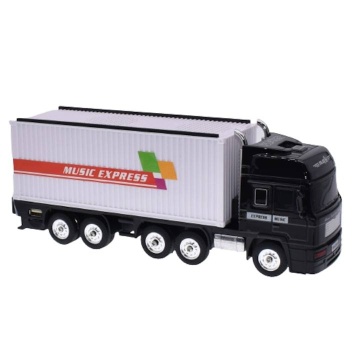 Boxa portabila in forma de camion, cu bluetooth Music Express, cititor Mp3, Usb/TF, Aux, Radio Fm, 10W, Alb - Img 5