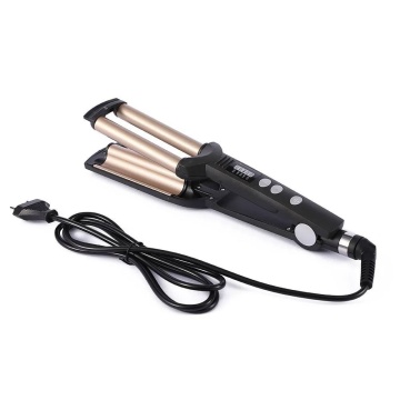 Placa de indreptat parul si pentru ondulare, 4 in 1 Pro Deluxe, Negru-Roz - Img 1