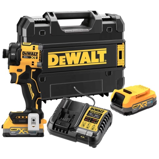 Masina de insurubat cu impact cu 2 acumulatori Powerstack 18V 5.0Ah, tip DCF921H2T-QW