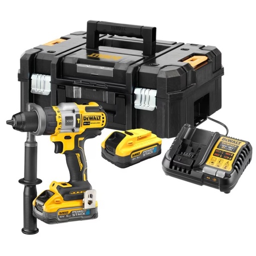 Masina de gaurit/insurubat cu percutie 18V, 2 x 5Ah, PowerStack, 112Nm, cutie TSTAK, tip DCD999H2T-QW