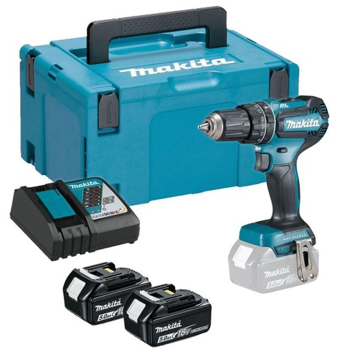 Masina de gaurit si insurubat cu percutie si acumulatori Li-Ion 18V, 2x5Ah, tip DHP489RTJ