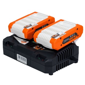 Kit 2 acumulatori + încărcător dublu RURIS Alfa UP 4444e - Img 1