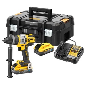 Masina de gaurit/insurubat cu percutie 18V, 2 x 5Ah, PowerStack, 112Nm, cutie TSTAK, tip DCD999H2T-QW