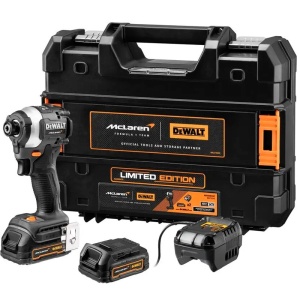 Masina de insurubat cu impact, 18 V Li-Ion XR 2x5.0 Ah, 205 Nm, 1/4", DeWalt McLaren Limited Edition tip DCF85MP2T-QW