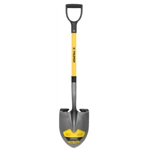 Lopata cu varf ascutit cu coada din fibra de sticla si maner d, l 105 cm Truper