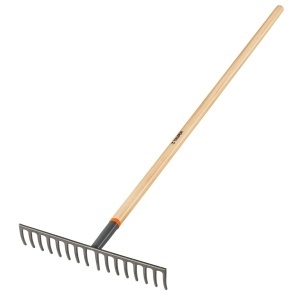 Grebla classic pentru sol cu 16 dinti, coada din lemn de 152 cm, Truper