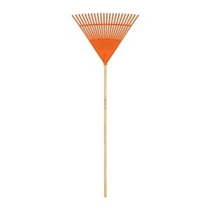 Grebla de frunze din plastic, latime 55 cm, cu coada de lemn de 120 cm, Truper