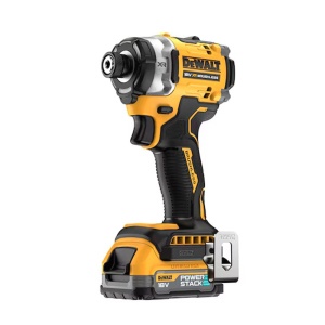 Masina de insurubat cu impact DeWalt 282 Nm, 1/4" Hex si 4 viteze, cu acumulatori 18V Li-Ion XR POWERSTACK, 2x 1.7Ah, tip DCF860E2T-QW