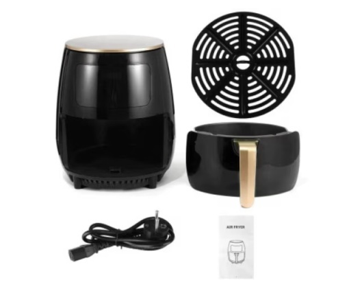 Friteuza cu aer cald, Razo , de mare capacitate 2400W, 6L ,LCD touch, Timer, 6 programe, Oprire automată, Negru - Img 5