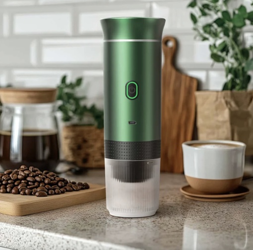 ESPRESSOR PORTABIL RAZO COMPATIBIL CU CAPSULE NESPRESSO, CAPSULE DOLCE GUSTO, CAFEA MACINATA, MOD INCALZIRE RAPID APA SAU CAFEA RECE, INCARCARE USB TYPE C - Img 2