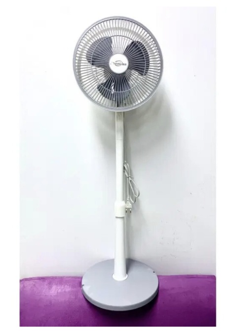 Ventilator extensibil pliabil Razo,Suport Podea, Silentios, 25W, oscilatoriu, Adiere super fina, Alb/Maro - Img 4