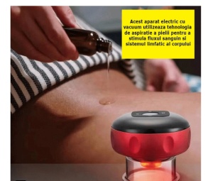 Aparat electric de Masaj Profesional tip Ventuză RAZO Anticelulitic 2 Nivele de Putere, Control al Temperaturii 38-50°C, Incarcare Type-C, Ecran Tactil, Autonomie Extinsa, Detoxifiere, Stimulare Colagen, Imbunatatire Circulatie, Terapie Cupping, CA - Img 7