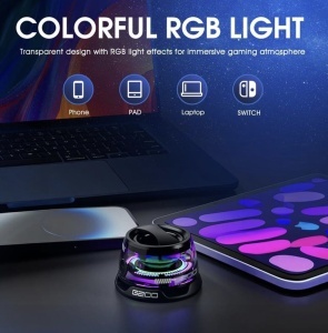 Boxa portabila mini Bluetooth G200 Razo, prindere MagSafe & inel magnetic, Suport telefon 2 in 1, lumini RGB, compatibila Apple/Android, Negru - Img 6