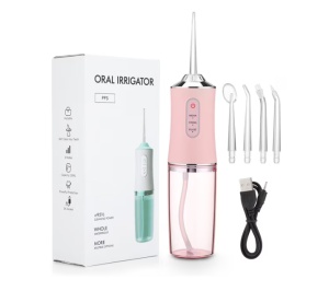 Irigator Oral Portabil DentaFresh USB , 4 capete de curățare , 220 ml