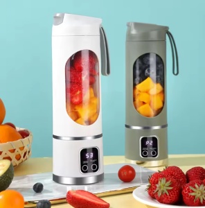 Mini Blender Electric Portabil Razo, Multifuncțional, 10 lame din oțel, fără BPA, 450 ml, încărcare USB, control multiviteză, ideal pentru fitness, călătorii și activități în aer liber. - Img 4