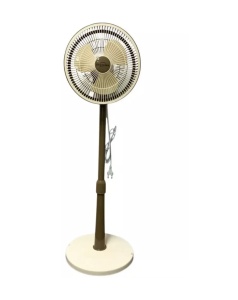 Ventilator extensibil pliabil Razo,Suport Podea, Silentios, 25W, oscilatoriu, Adiere super fina, Alb/Maro - Img 3