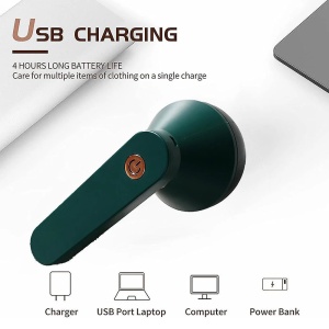 Aparat electric pentru îndepărtarea scamelor Razo Sensitive Care 3, încărcare USB , Verde/Alb +periuța de curățare - Img 5