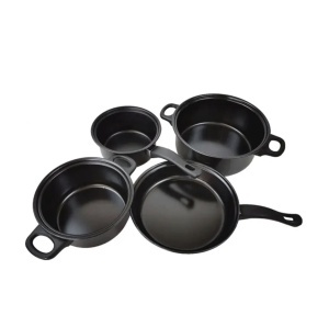 Set premium de oale si ustensile de bucătărie pentru gătit , 13 piese , Material antiaderente ,Sticla termorezistentă, Ideale pentru Camping si Bucataria Zilnica, Negru - Img 5
