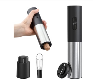 Set Premium Tirbușon Electric Reîncărcabil 4-in-1 pentru Sticle de Vin