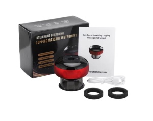 Aparat electric de Masaj Profesional tip Ventuză RAZO Anticelulitic 2 Nivele de Putere, Control al Temperaturii 38-50°C, Incarcare Type-C, Ecran Tactil, Autonomie Extinsa, Detoxifiere, Stimulare Colagen, Imbunatatire Circulatie, Terapie Cupping, CA - Img 3