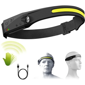 Lanternă de Cap cu Acumulator Intern, Waterproof