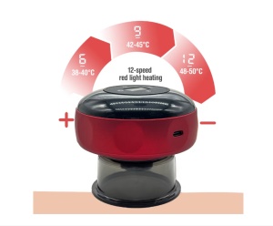 Aparat electric de Masaj Profesional tip Ventuză RAZO Anticelulitic 2 Nivele de Putere, Control al Temperaturii 38-50°C, Incarcare Type-C, Ecran Tactil, Autonomie Extinsa, Detoxifiere, Stimulare Colagen, Imbunatatire Circulatie, Terapie Cupping, CA - Img 4