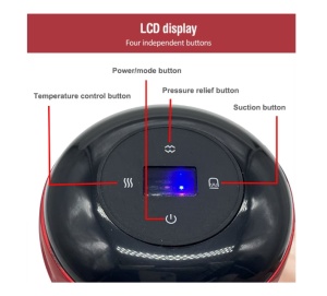 Aparat electric de Masaj Profesional tip Ventuză RAZO Anticelulitic 2 Nivele de Putere, Control al Temperaturii 38-50°C, Incarcare Type-C, Ecran Tactil, Autonomie Extinsa, Detoxifiere, Stimulare Colagen, Imbunatatire Circulatie, Terapie Cupping, CA - Img 5
