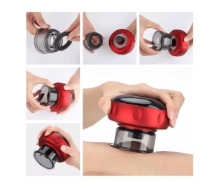 Aparat electric de Masaj Profesional tip Ventuză RAZO Anticelulitic 2 Nivele de Putere, Control al Temperaturii 38-50°C, Incarcare Type-C, Ecran Tactil, Autonomie Extinsa, Detoxifiere, Stimulare Colagen, Imbunatatire Circulatie, Terapie Cupping, CA - Img 6