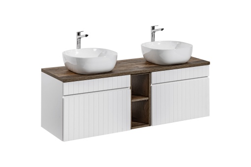 Set de mobilier 140cm cu blat si 2 lavoare Smile blat