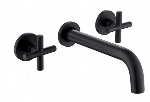 Baterie incastrata pentru lavoar REA EXIT black mat