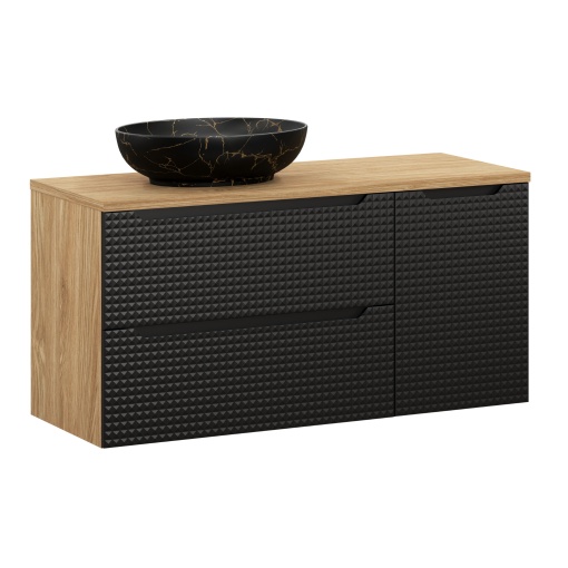 Set de mobilier de 120 cm cu blat si lavoar blat Mona