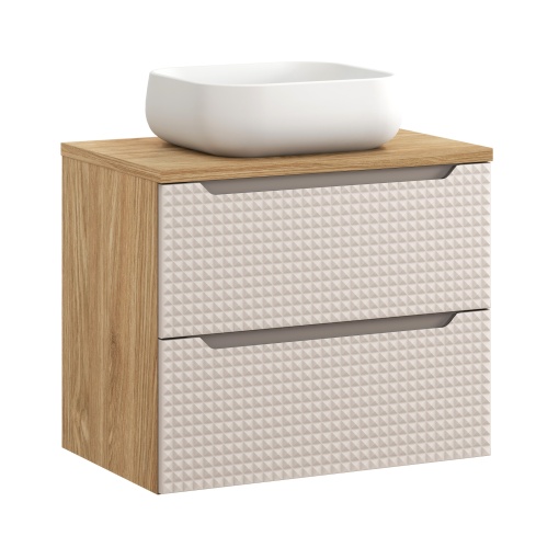 Set de mobilier de 70 cm cu blat si lavoar de blat Nika