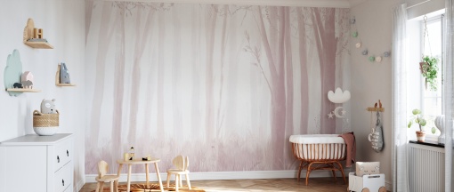 Tapet Trees, Pink, Photowall