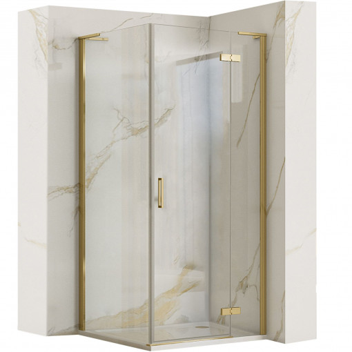Cabina dus REA Hugo 80x90 Gold Brush