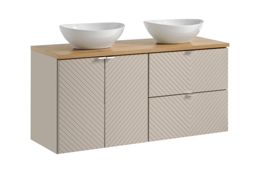 Set mobilier 120cm cu blat si 2 lavoare Lola pe blat