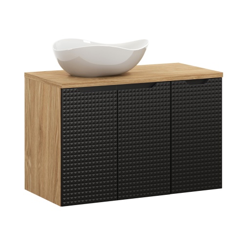 Set mobilier de 90 cm cu blat si lavoar de blat Cloud