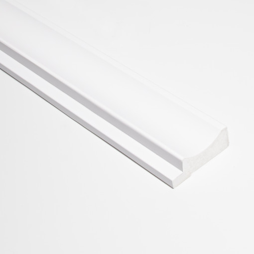 Profil stânga pentru panou riflat 3D Onda, Alb, 270x3.8cm, Lamelio