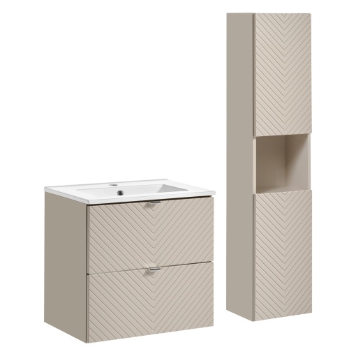 Set de mobilier de 60 cm cu lavoar Mobila Dance si dulap inalt